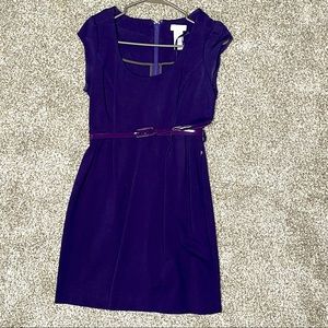 Plumb belted dress
